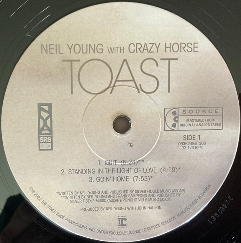 Neil Young with Crazy Horse – Toast (2-LP Vinyl) - Side View