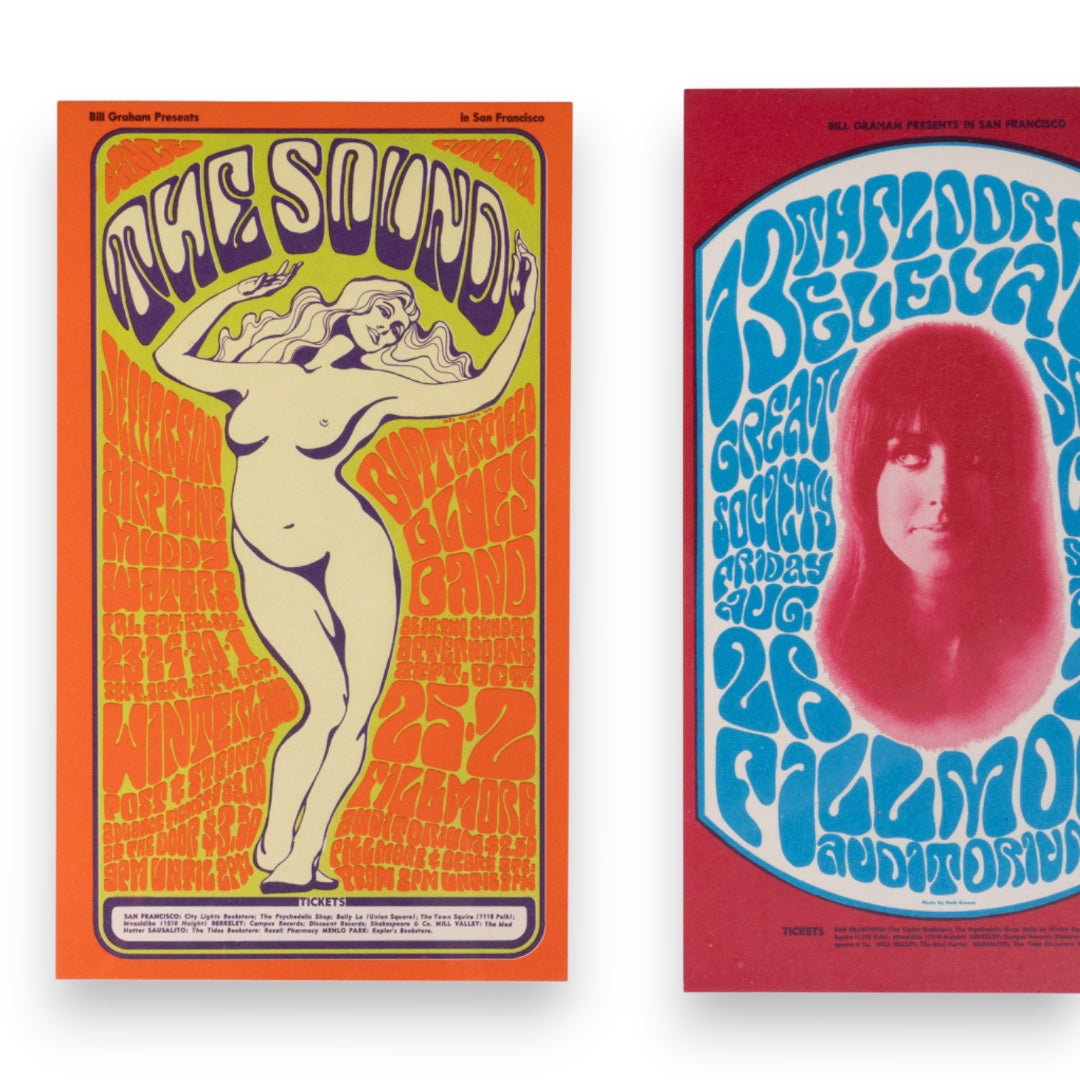 Original 1966 Fillmore Framed Mini-Prints (Set of 3)