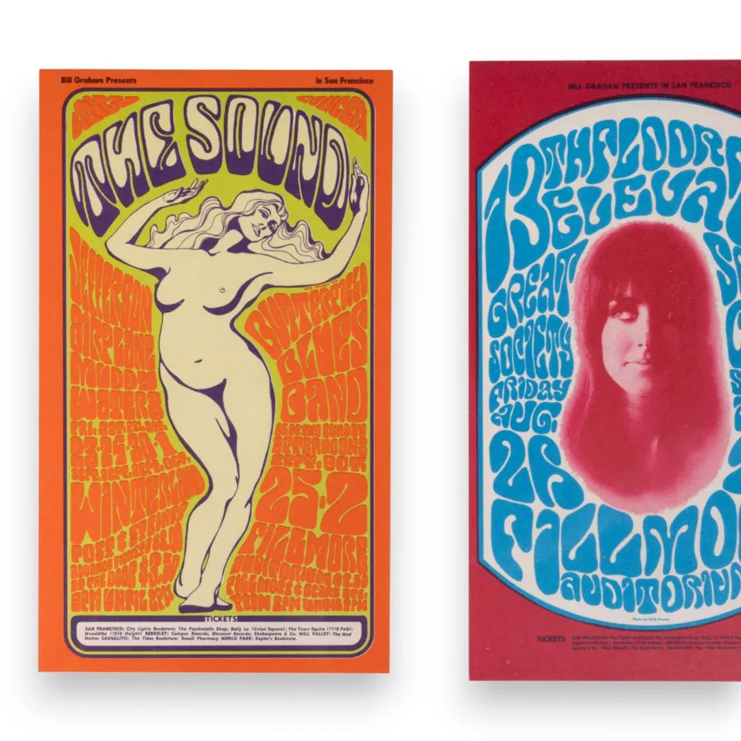 Original 1966 Fillmore Framed Mini-Prints (Set of 3)