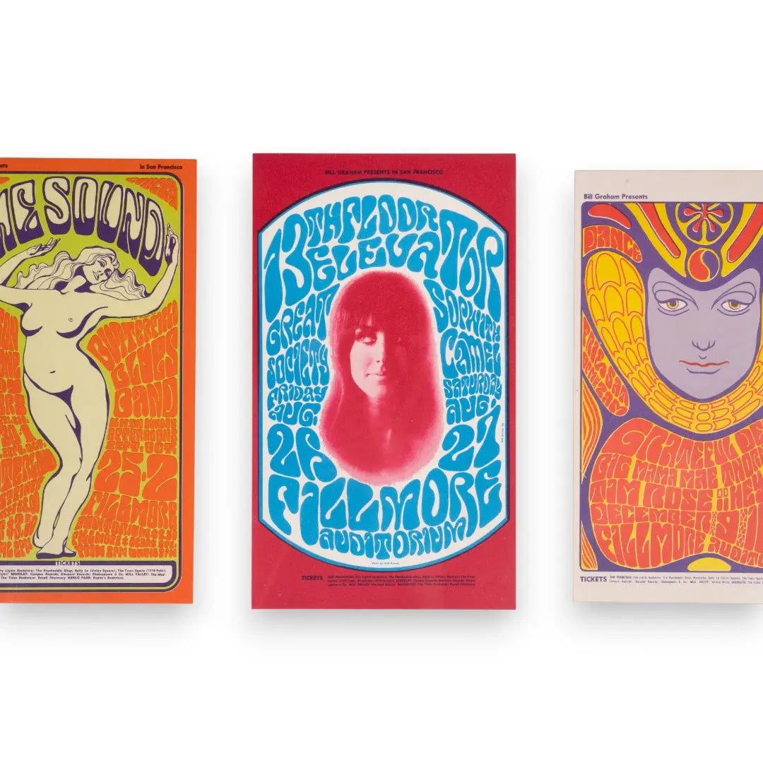 Original 1966 Fillmore Framed Mini-Prints (Set of 3)
