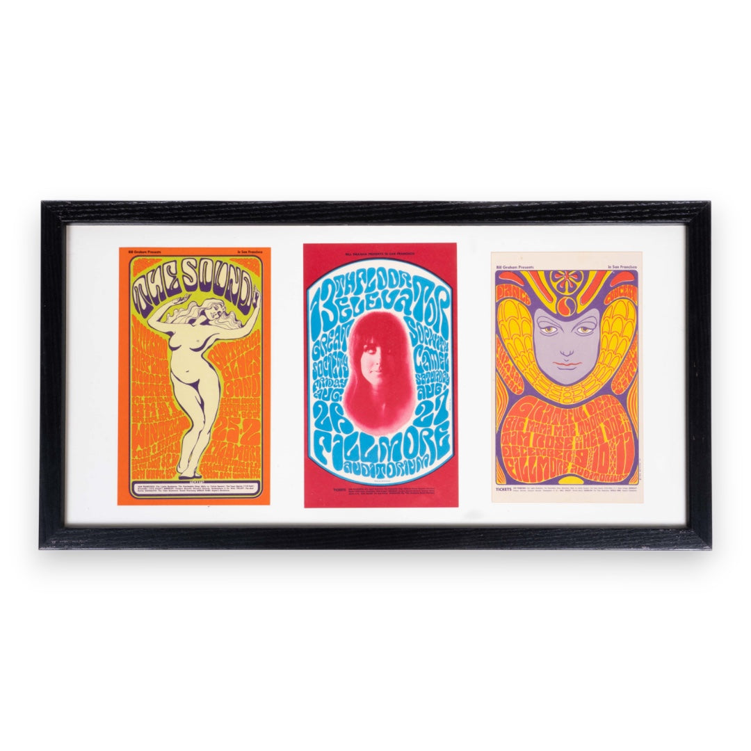 Original 1966 Fillmore Framed Mini-Prints (Set of 3)