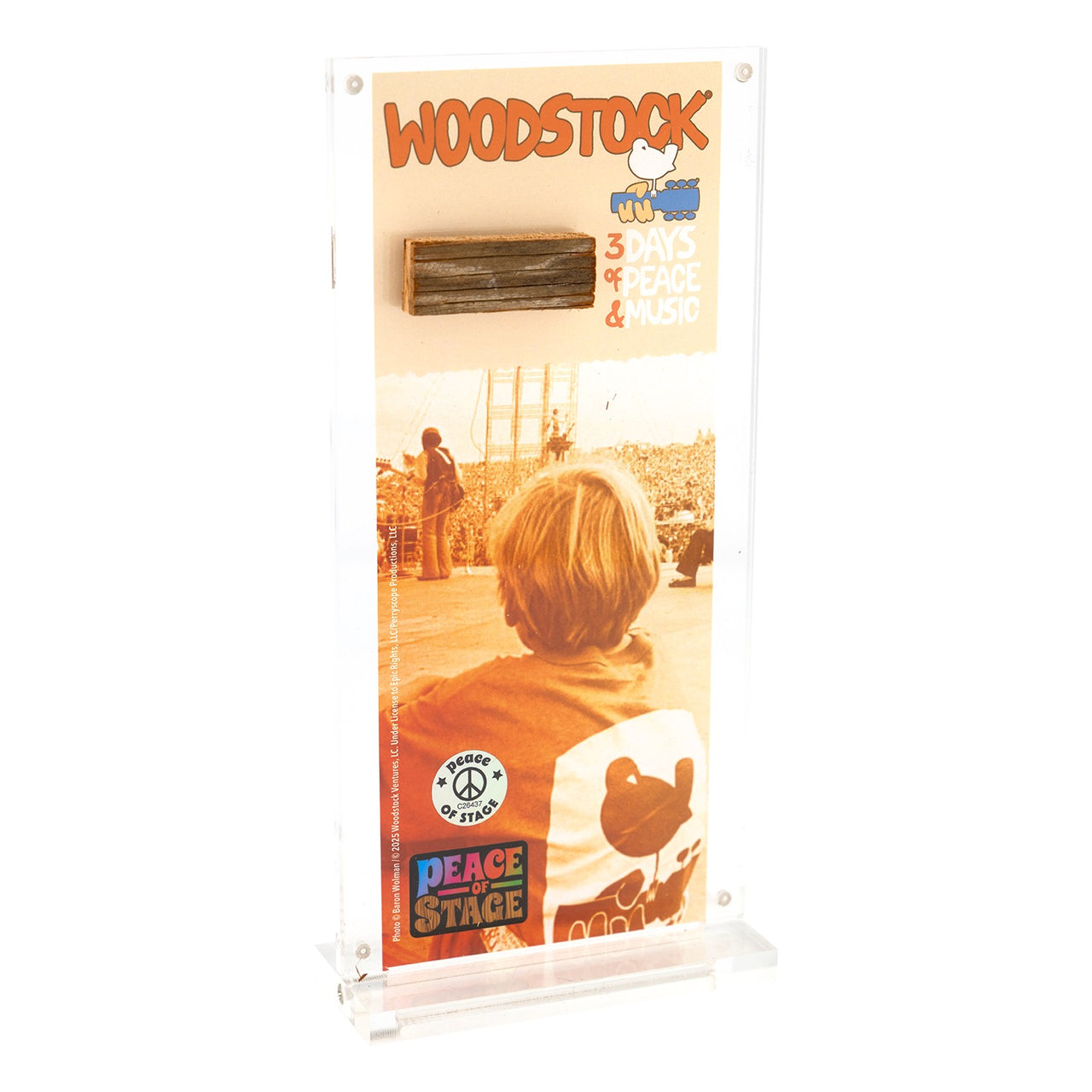 Original Woodstock Stage | Boy on Stage Acrylic Frame
