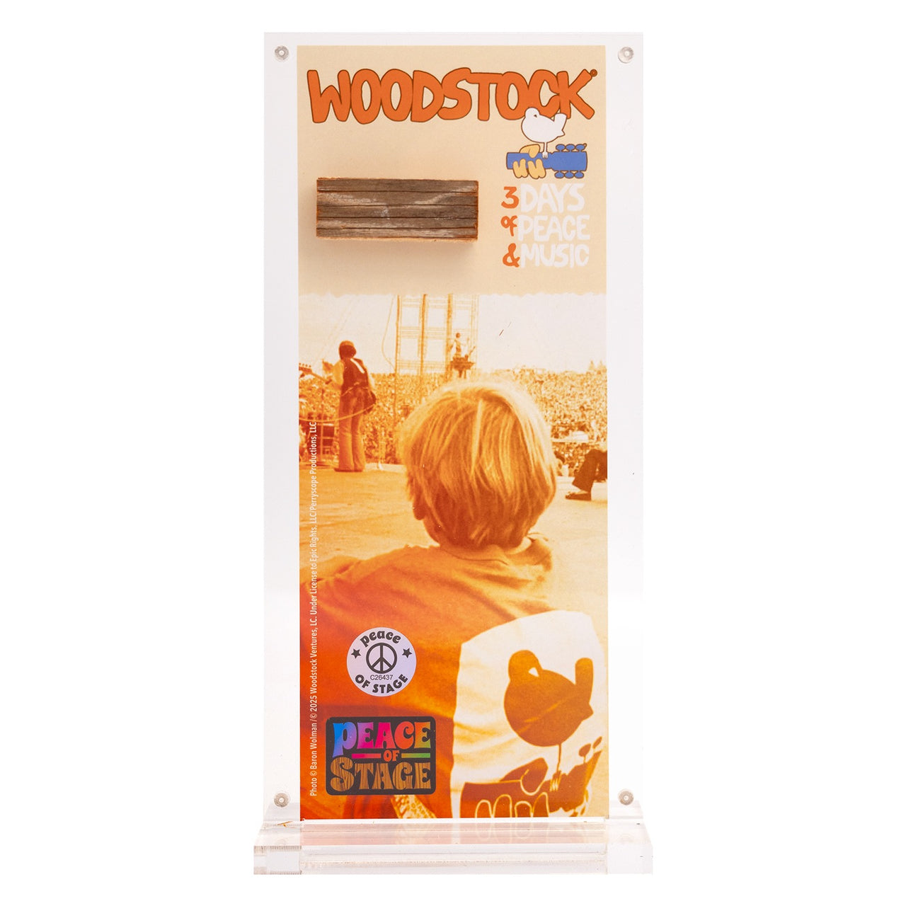 Original Woodstock Stage | Boy on Stage Acrylic Frame