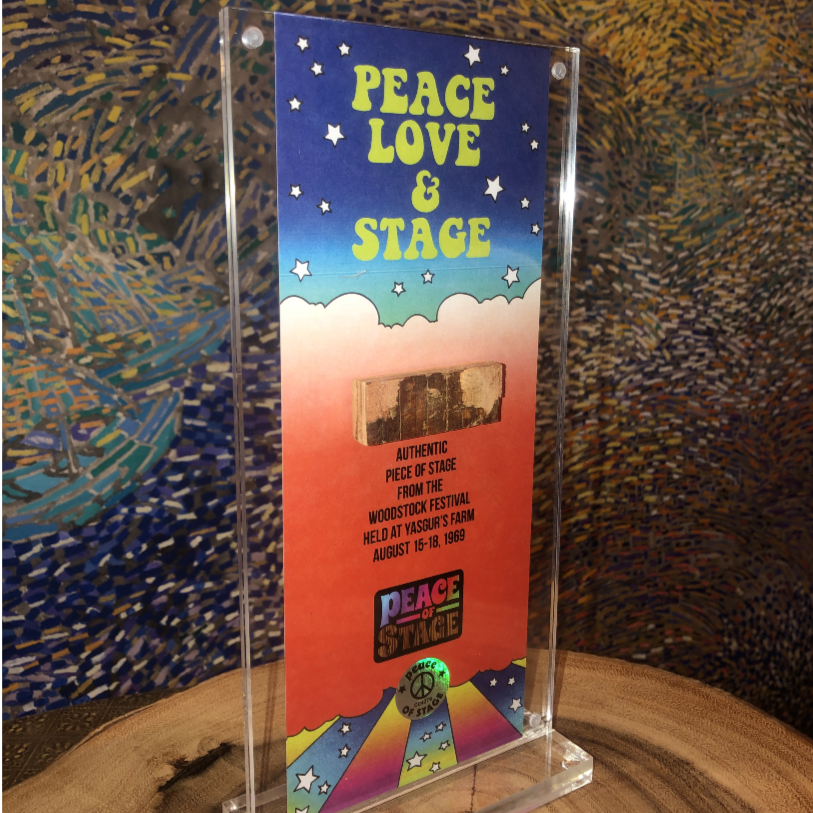 Original Woodstock Stage | Peace, Love, & Stage Acrylic Frame