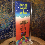 Original Woodstock Stage | Peace, Love, & Stage Acrylic Frame