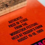 Original Woodstock Stage | Peace, Love, & Stage Acrylic Frame