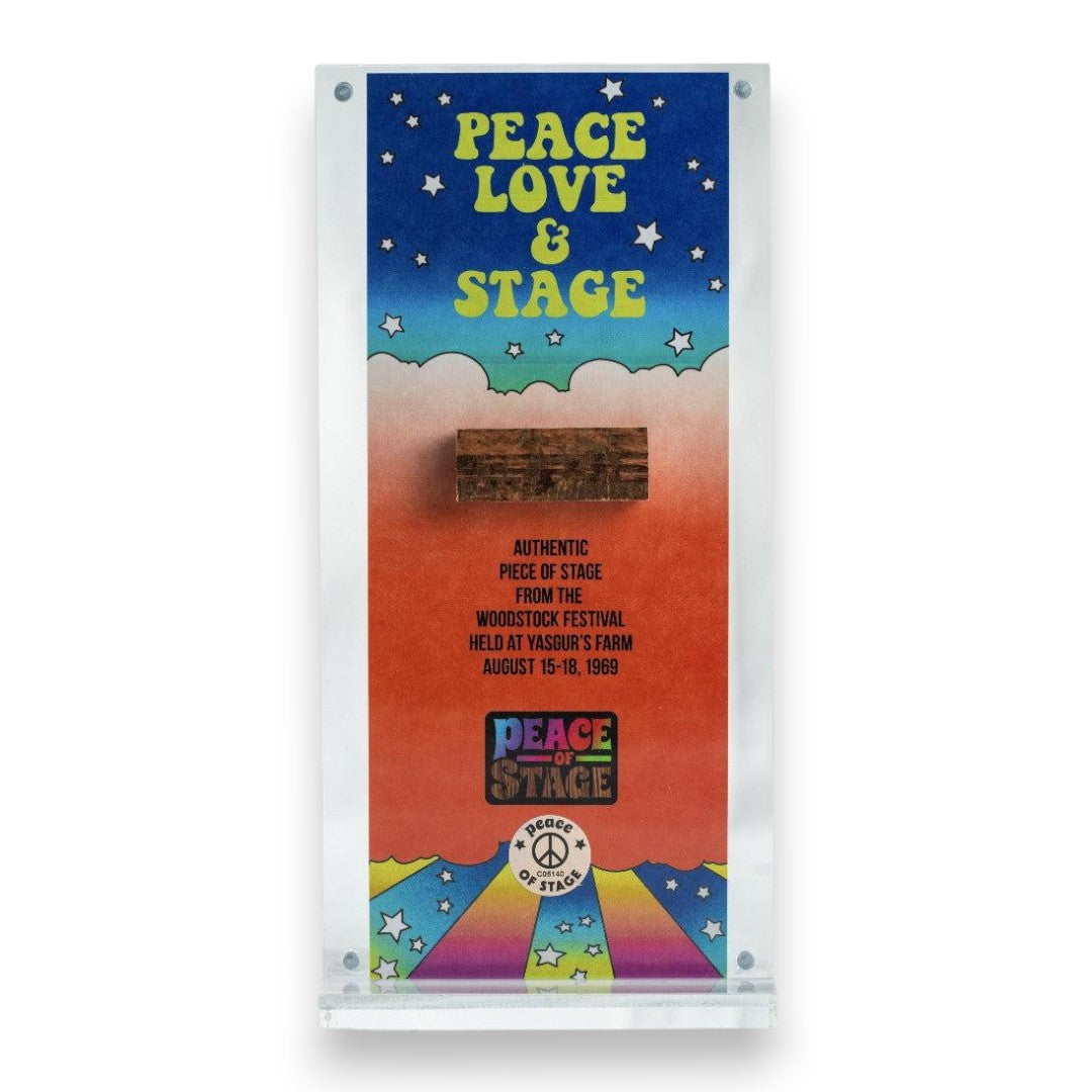 Original Woodstock Stage | Peace, Love, & Stage Acrylic Frame
