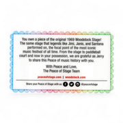 Original Woodstock Stage | Peace Pendant Necklace