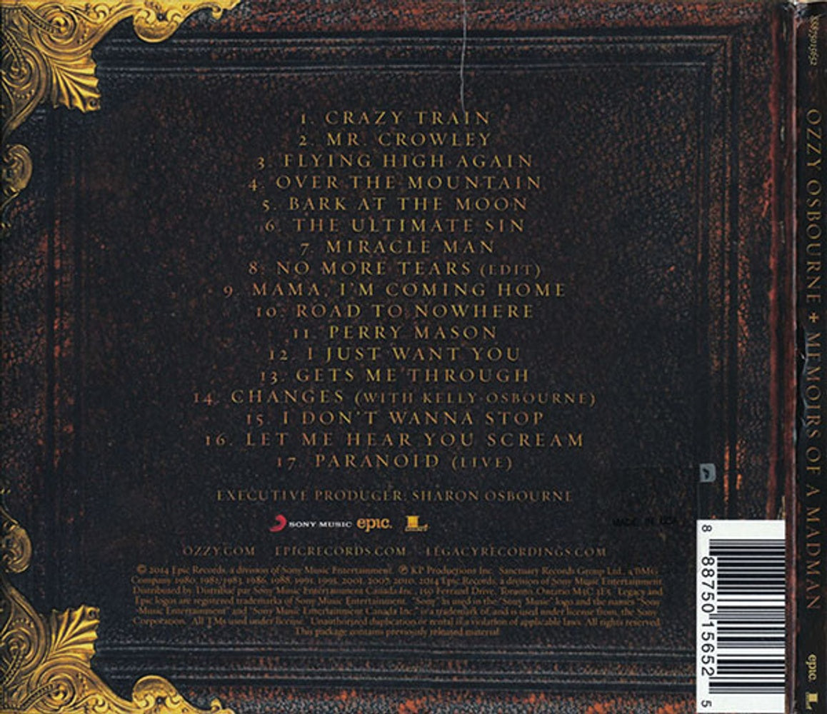 Ozzy Osbourne – Memoirs of a Madman (CD)