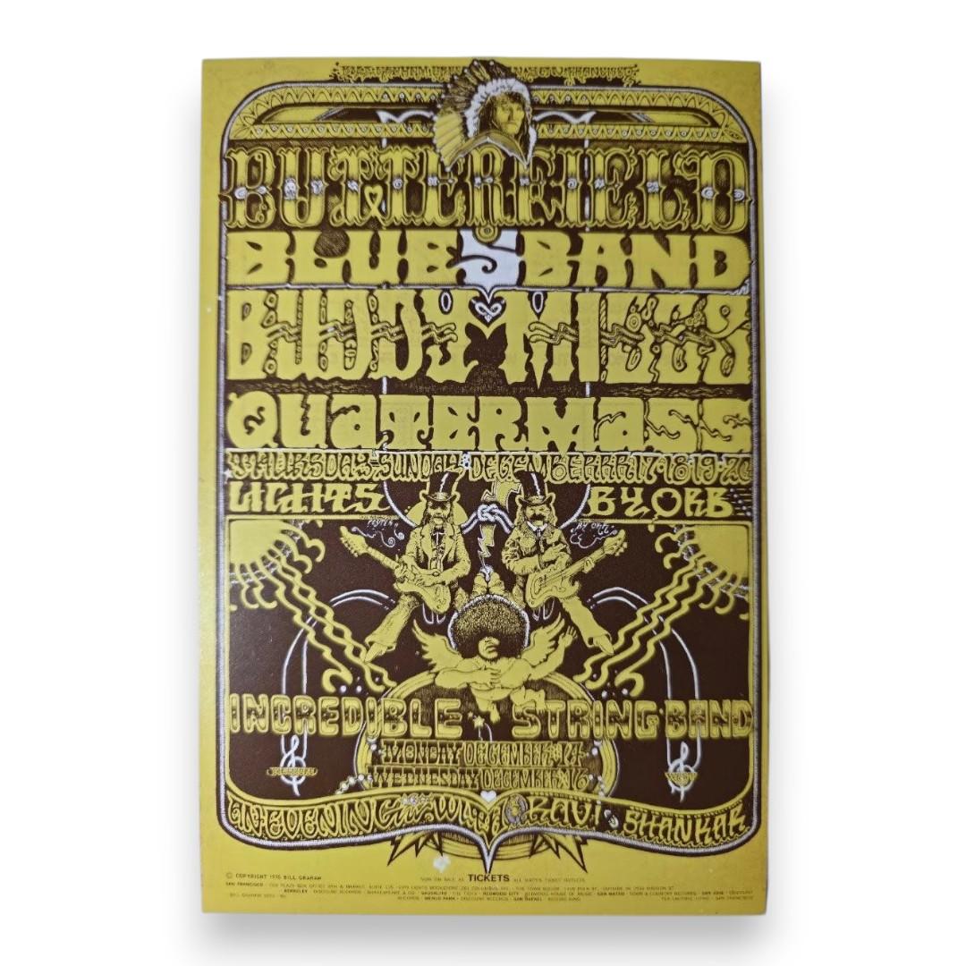 Paul Butterfield Blues Band, Buddy Miles, The Incredible String Band, Ravi Shankar – The Fillmore West, San Francisco (Dec 14–20, 1970) by Norman Orr (Handbill)