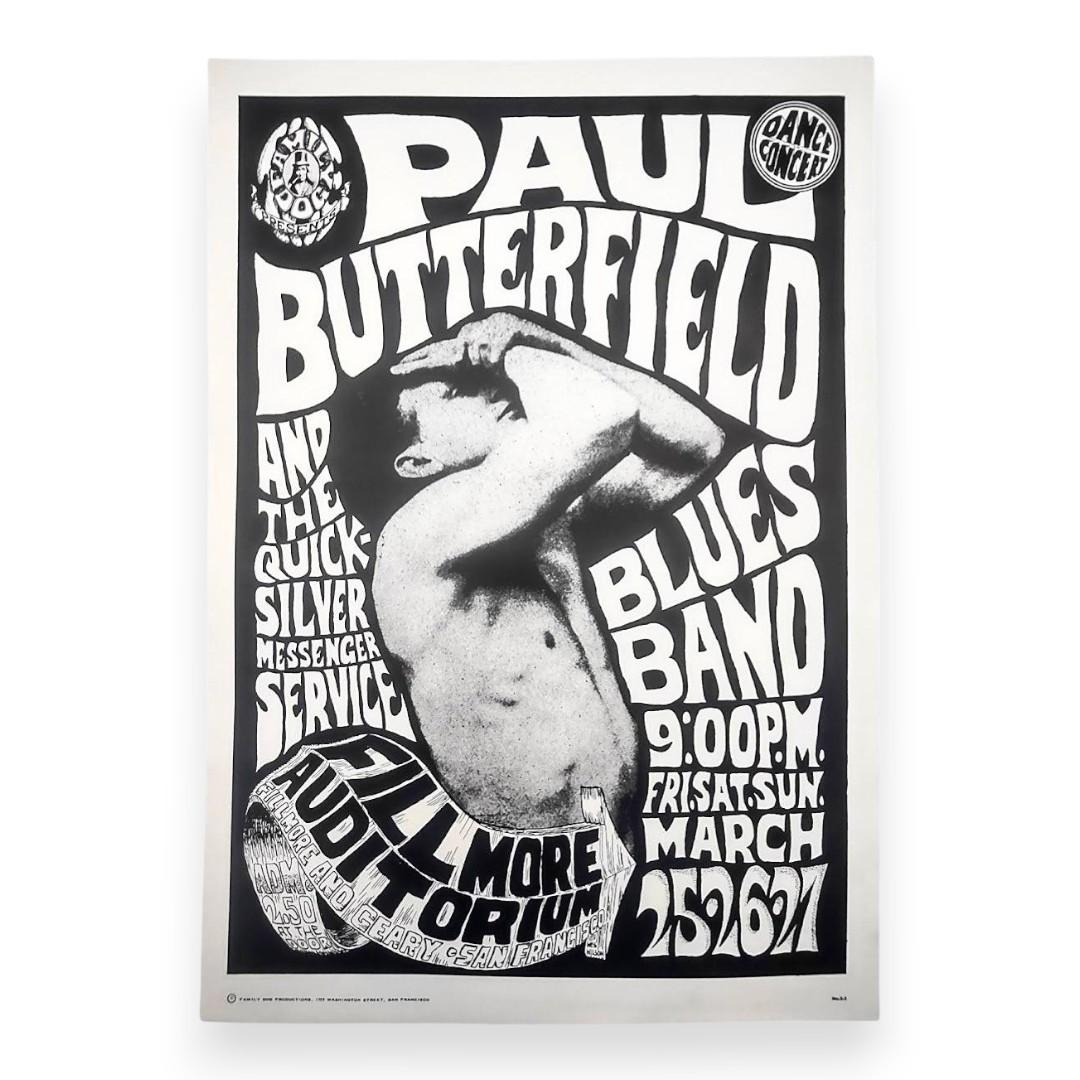 Paul Butterfield Blues Band – The Fillmore, San Francisco (Mar 25–27, 1966) by Wes Wilson
