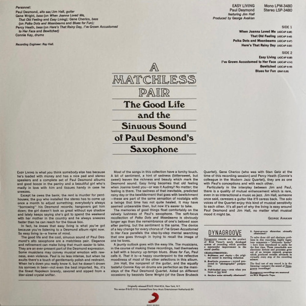 Paul Desmond – Easy Living (LP Vinyl)