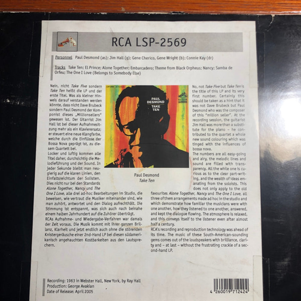 Paul Desmond – Take Ten (LP Vinyl)