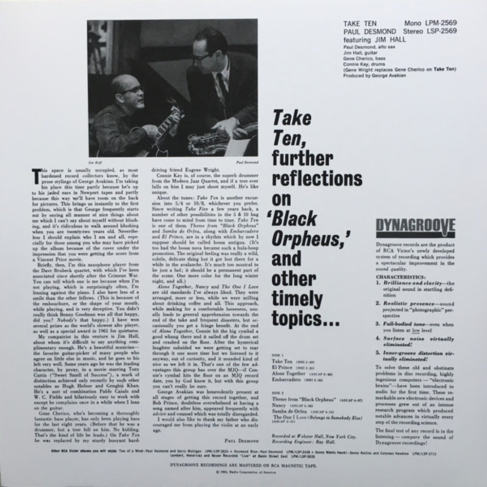 Paul Desmond – Take Ten (LP Vinyl)