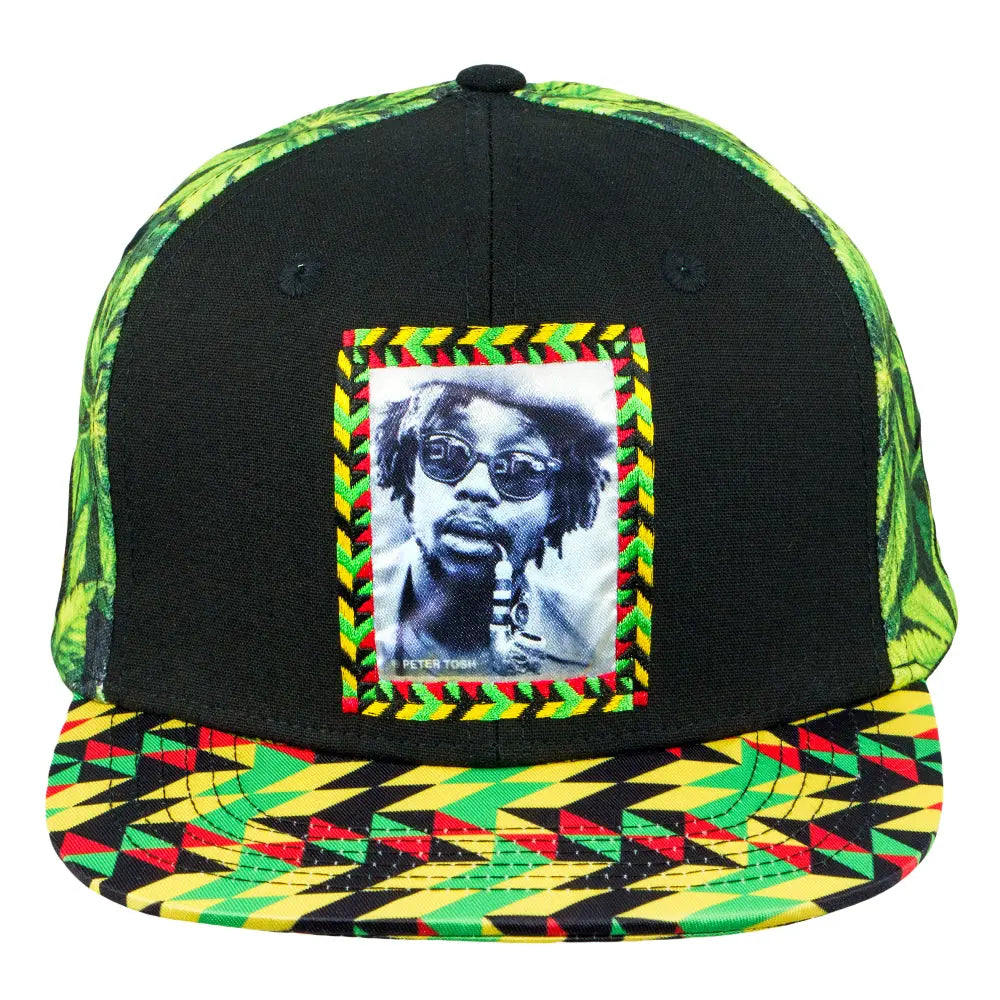 Peter Tosh Leaf Print Snapback Hat