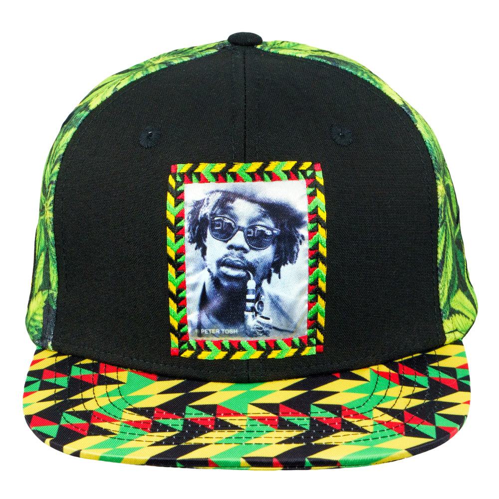 Peter Tosh Leaf Print Snapback Hat