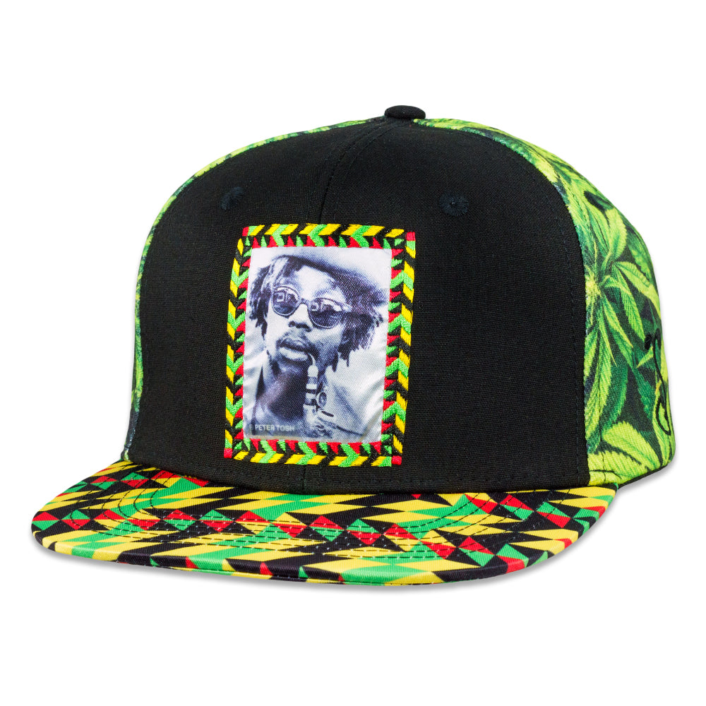 Peter Tosh Leaf Print Snapback Hat