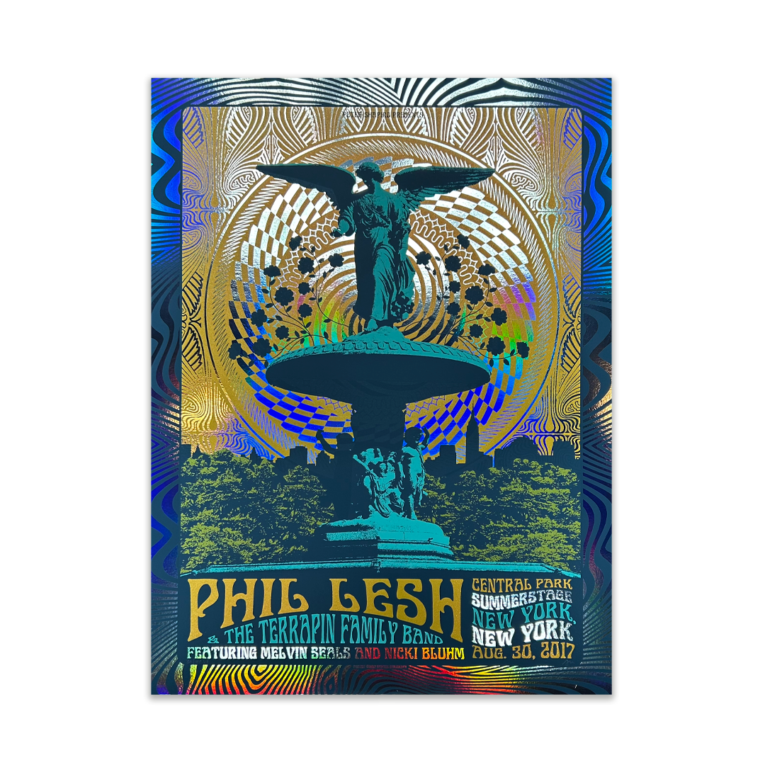 Phil Lesh & The Terrapin Family Band Foil Poster by Status Serigraph (August 30, 2017)