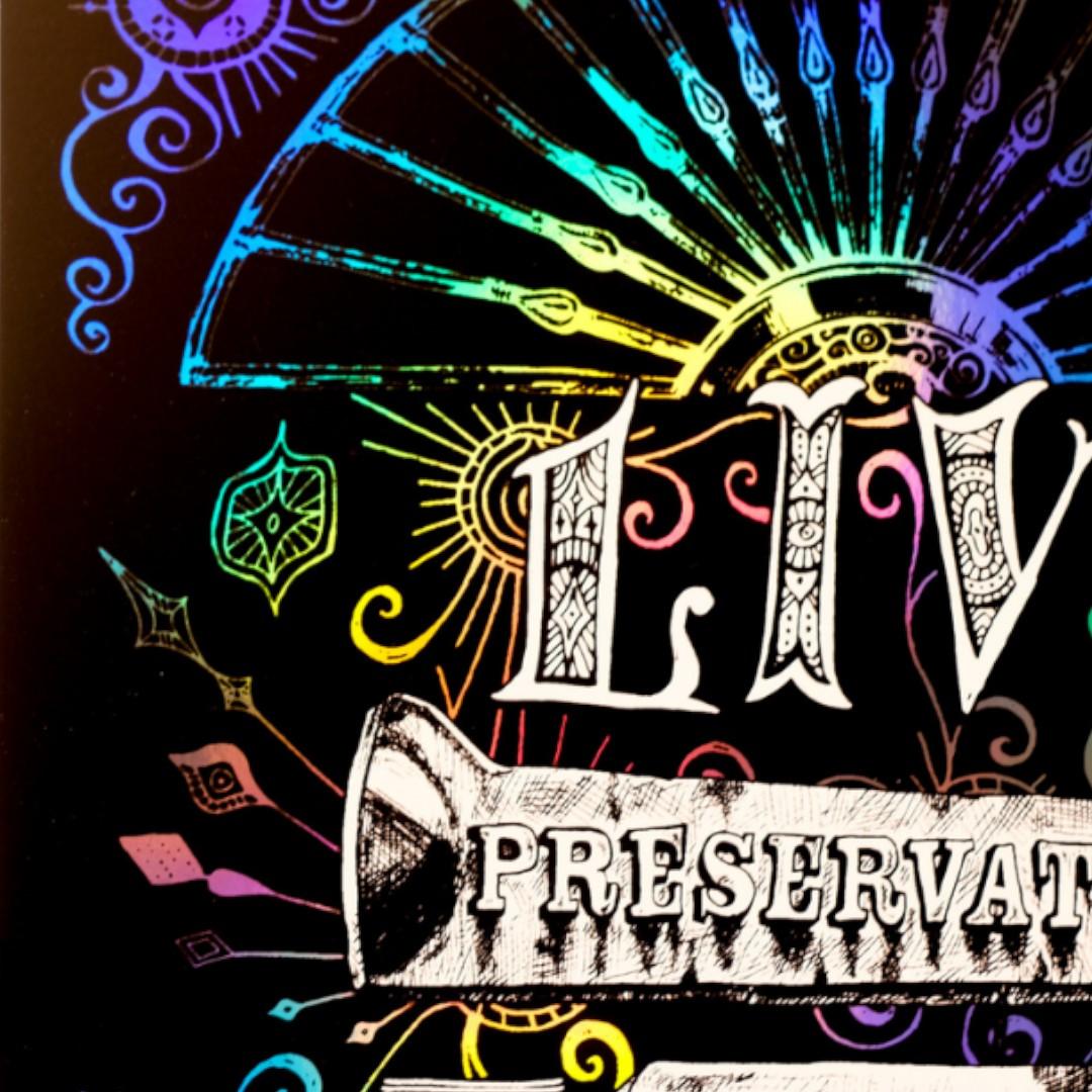 Preservation Hall "Live Jazz" Rainbow Holographic Poster