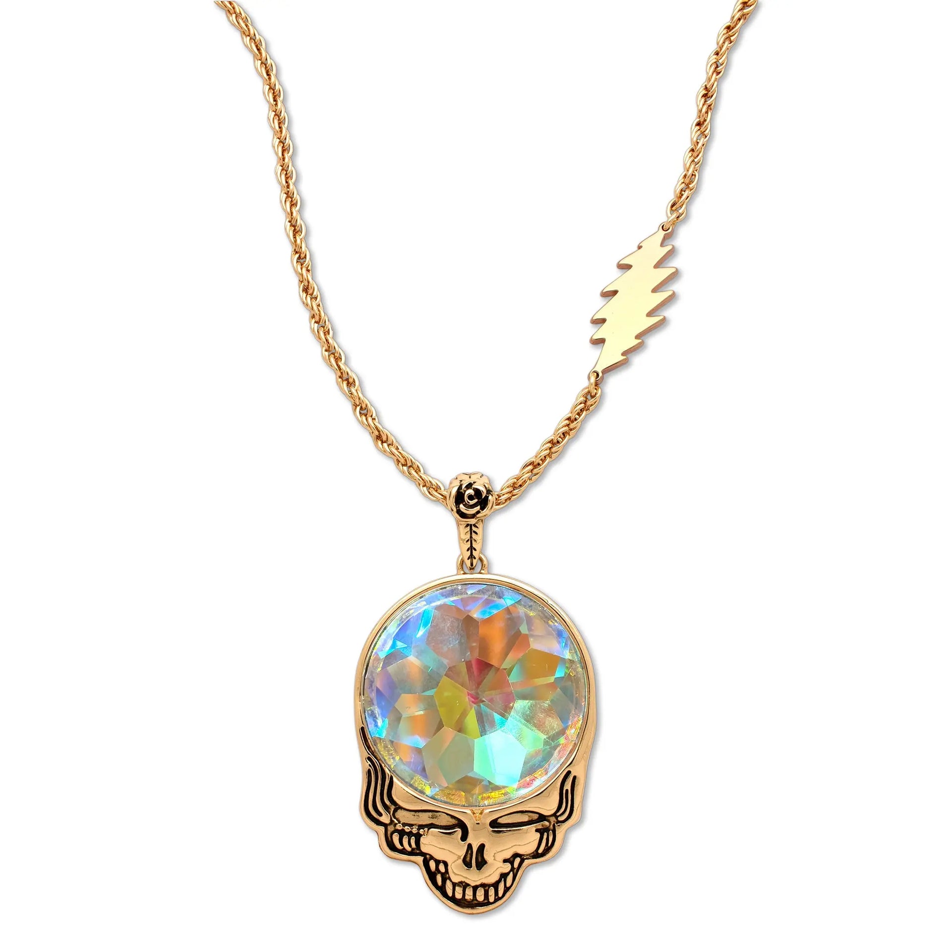 Grateful Dead Steal Your Prism Necklace | Gold Hiouchi Jewels / Rose & Bolt Grateful Dead Jewelry Necklace {{Shop name}}