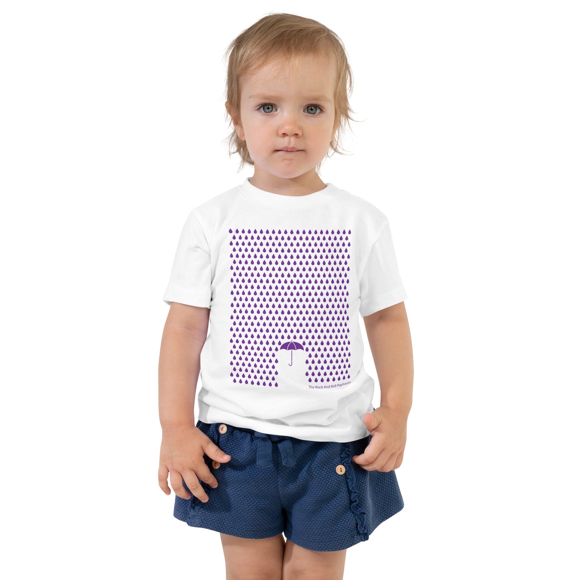 Purple Rain Toddler T-Shirt by The Rock and Roll Playhouse - Back