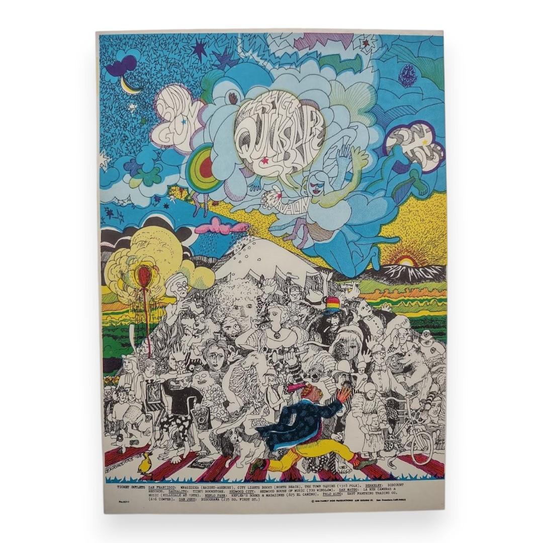 Quicksilver Messenger Service, Buddy Guy – The Avalon Ballroom, San Francisco (Feb 23–25, 1968) by Paul Zavorskas (Postcard, Good Condition)