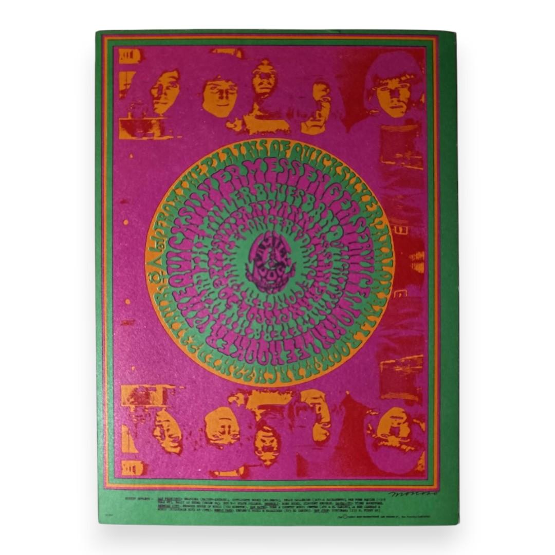 Quicksilver Messenger Service, John Lee Hooker, The Steve Miller Blues Band – The Avalon Ballroom, San Francisco (Mar 22–23, 1967) by Victor Moscoso (Postcard)