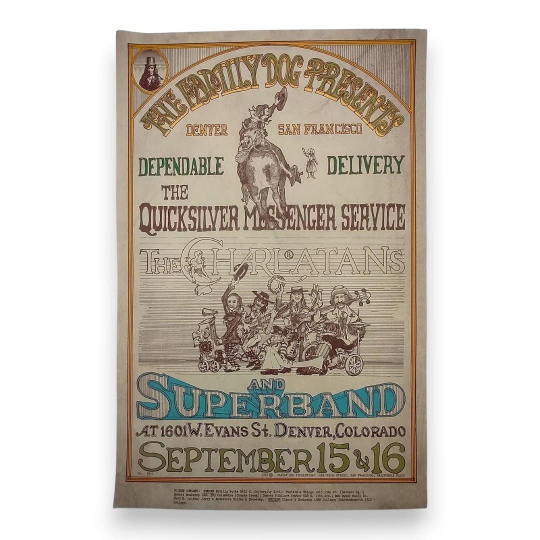 Quicksilver Messenger Service, The Charlatans – Denver Dog, Denver (Sep 15–16, 1967) by Michael Ferguson & George Hunter