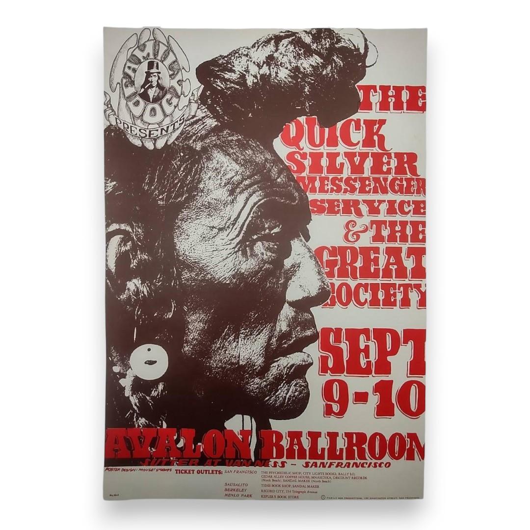 Quicksilver Messenger Service, The Great Society – The Avalon Ballroom, San Francisco (Sep 9–10, 1966) by Stanley Mouse & Alton Kelley