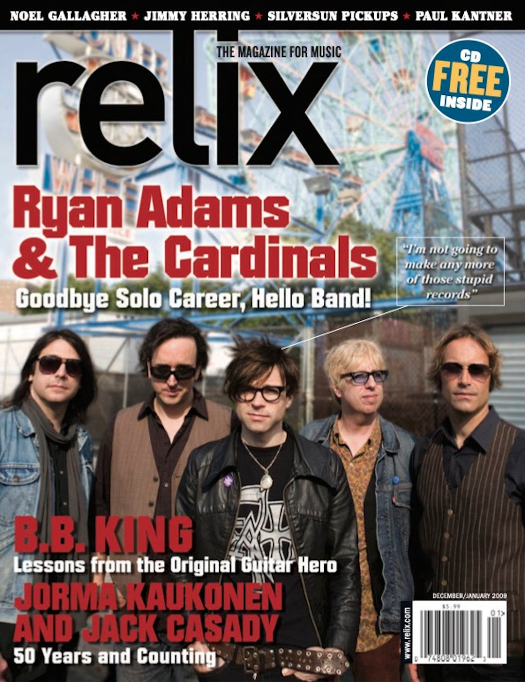 Ryan Adams & The Cardinals - December 2008/January 2009 Relix Issue