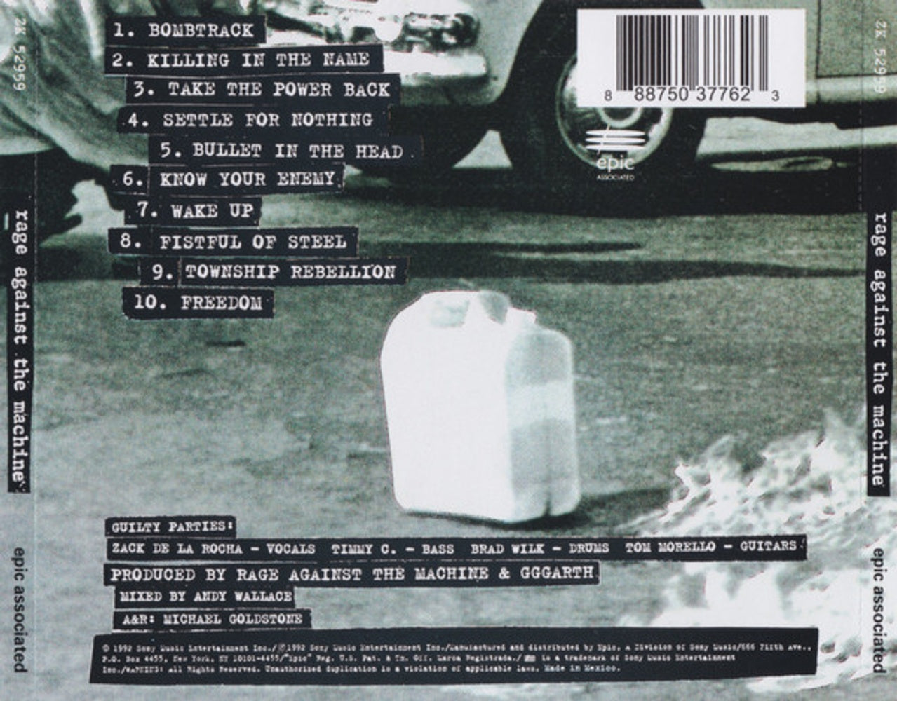Rage Against The Machine – Rage Against The Machine (CD)