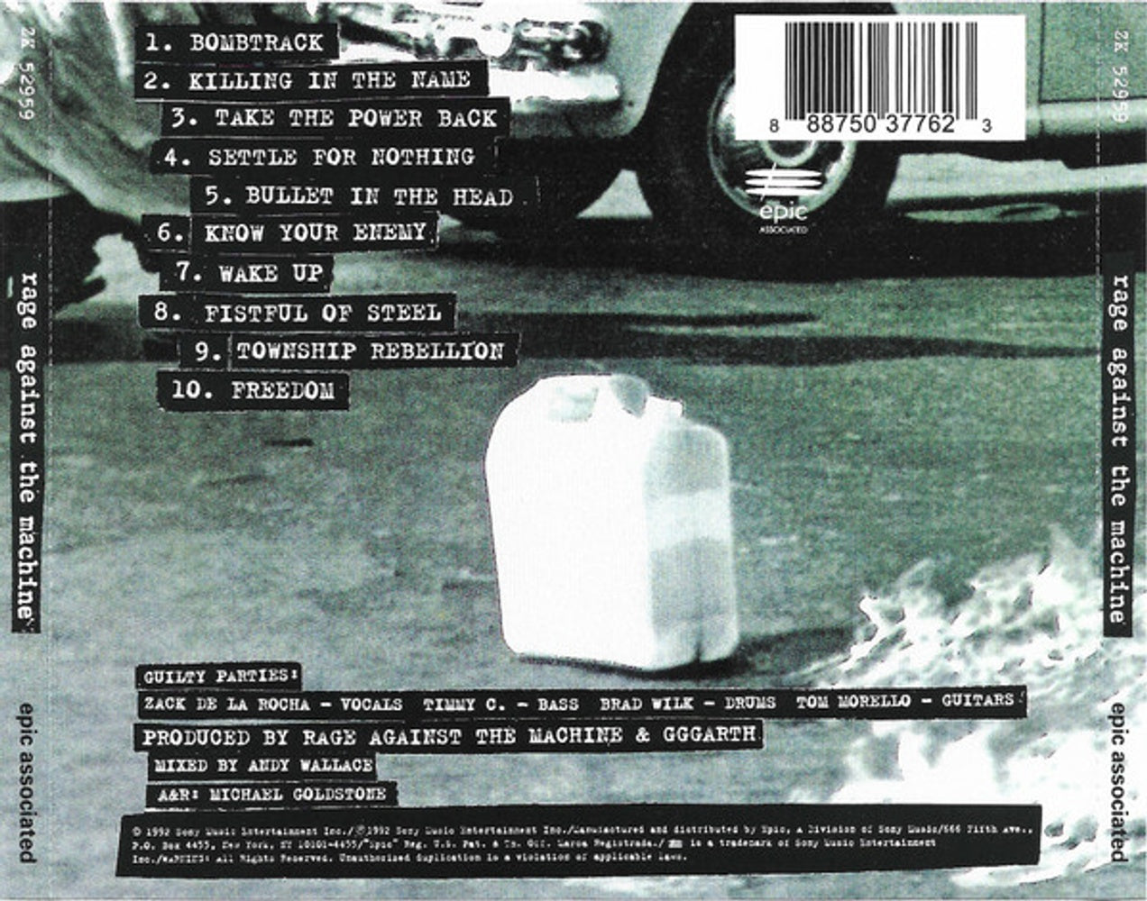 Rage Against The Machine – Rage Against The Machine (CD)