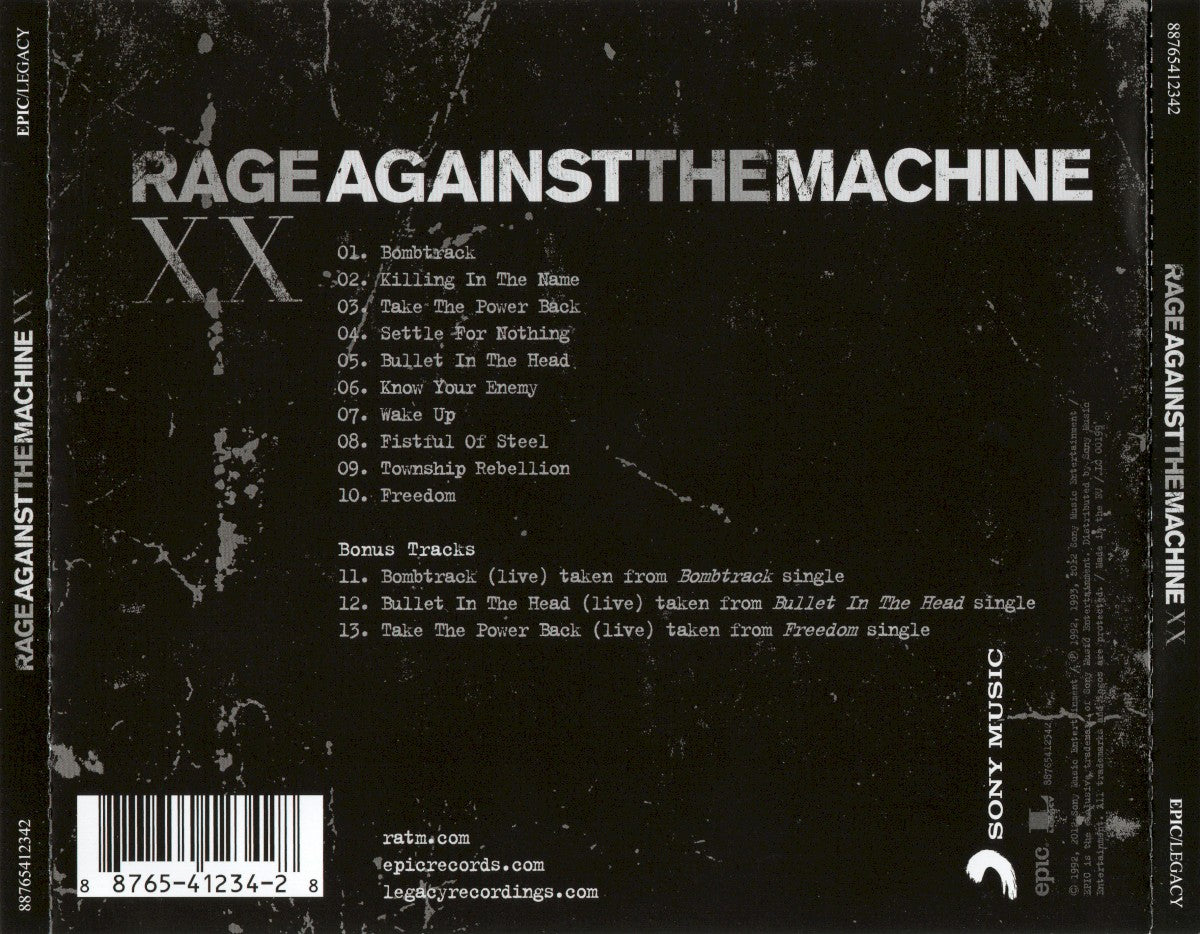 Rage Against The Machine – Rage Against The Machine XX (CD)