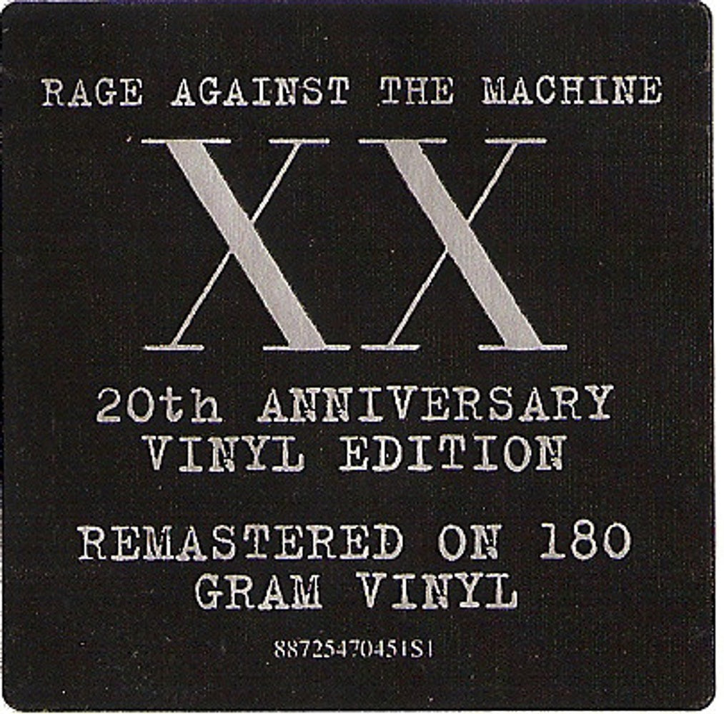 Rage Against The Machine – Rage Against The Machine XX (LP Vinyl)