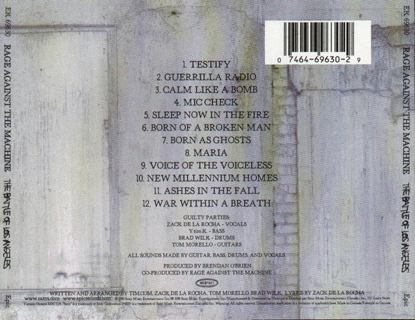 Rage Against The Machine – The Battle Of Los Angeles (CD)