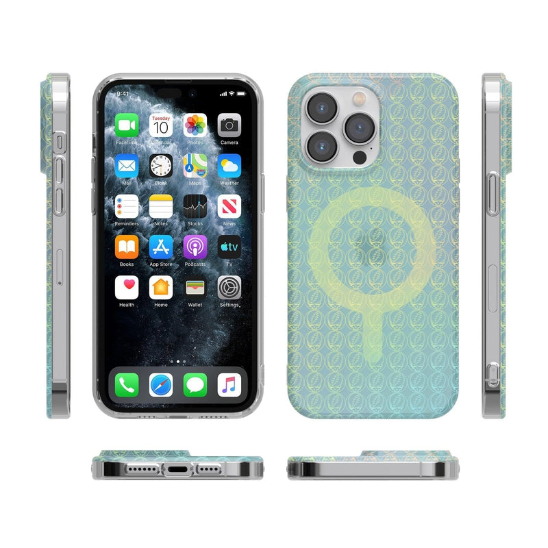 Grateful Dead Holographic Case Side View on iPhone 14