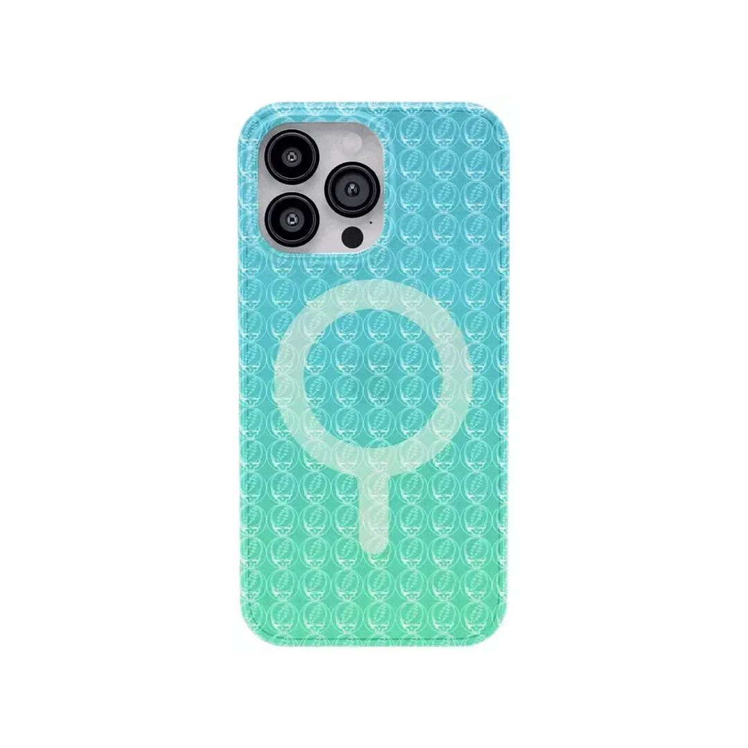 Grateful Dead Rainbow Ripple iPhone Case with Holographic Skull