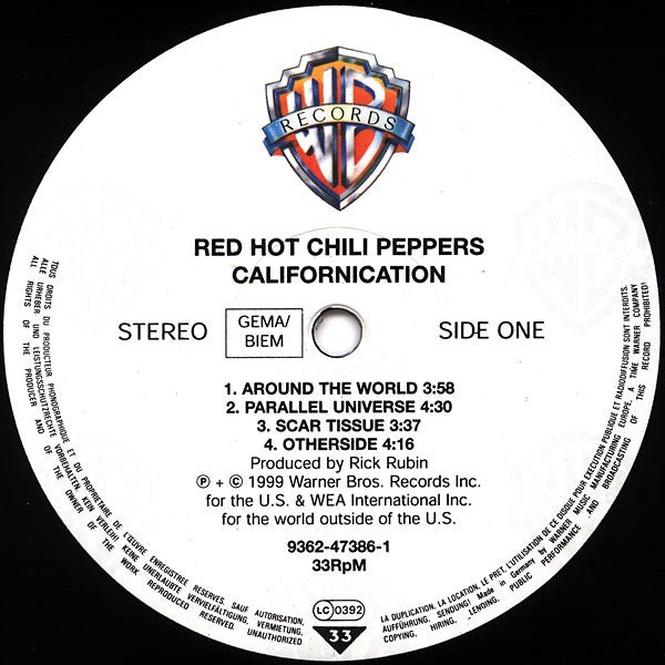 Red Hot Chili Peppers – Californication (180 Gram 2xLP Vinyl)