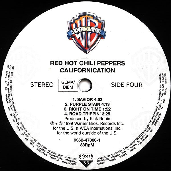 Red Hot Chili Peppers – Californication (180 Gram 2xLP Vinyl)