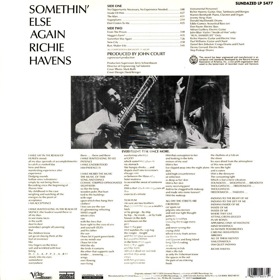 Richie Havens – Something Else (LP Vinyl) - Detail