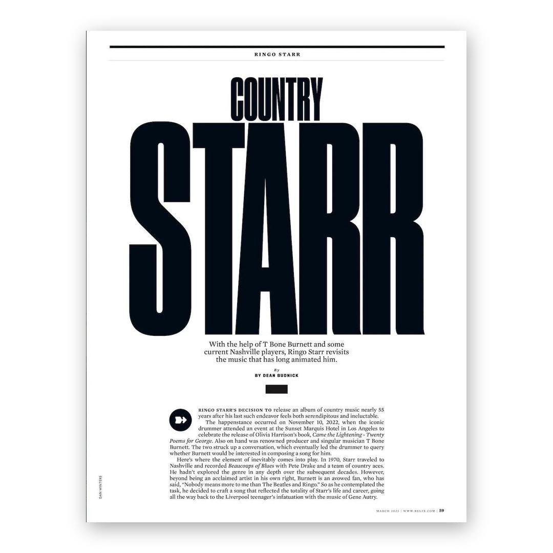 ＲINGO（感謝）/3 Ringo Starr - March 2025 Relix Issue