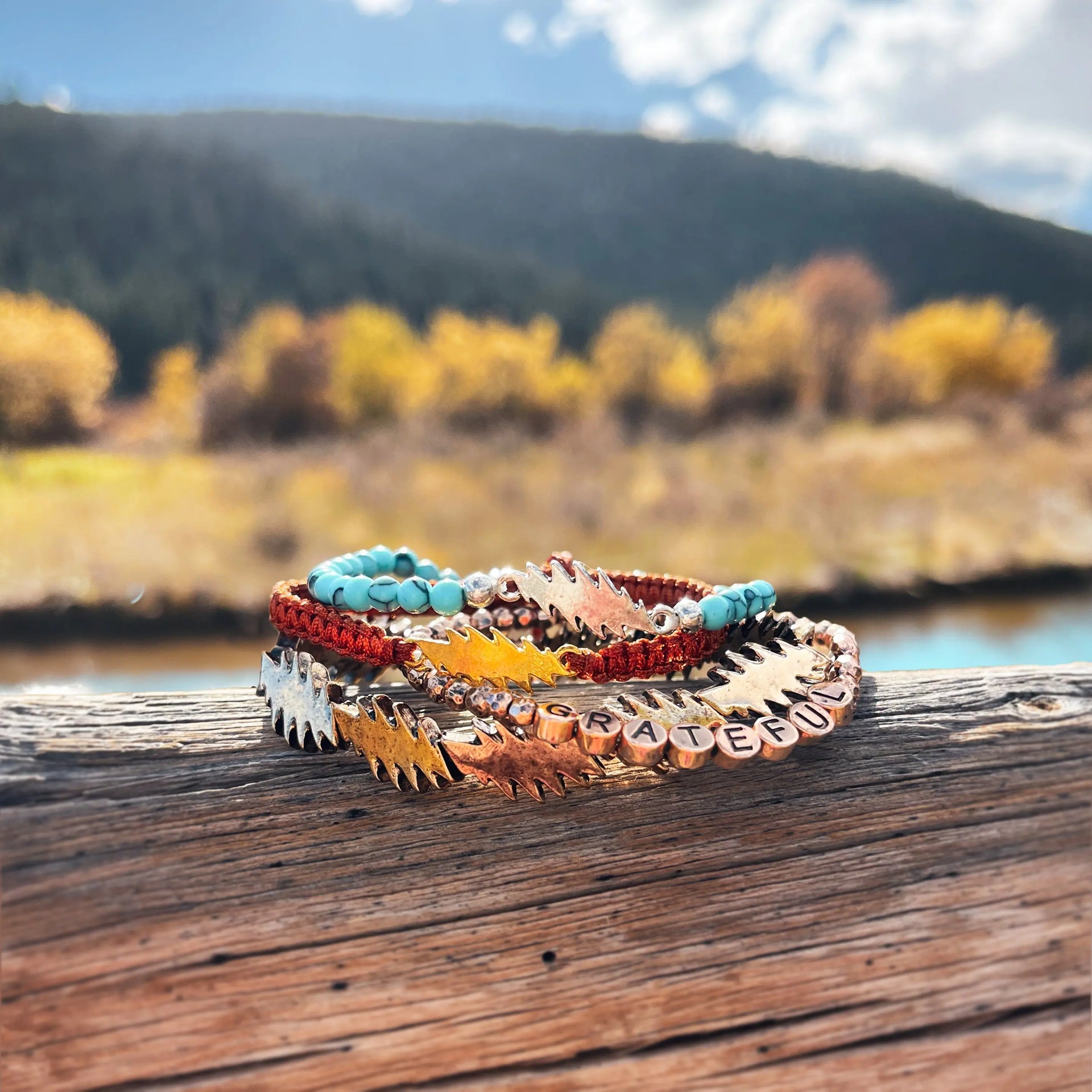 Grateful Dead Summer Tour Bracelet Stack | Rio Grande Hiouchi Jewels / Rose & Bolt Grateful Dead Jewelry Bracelet {{Shop name}}
