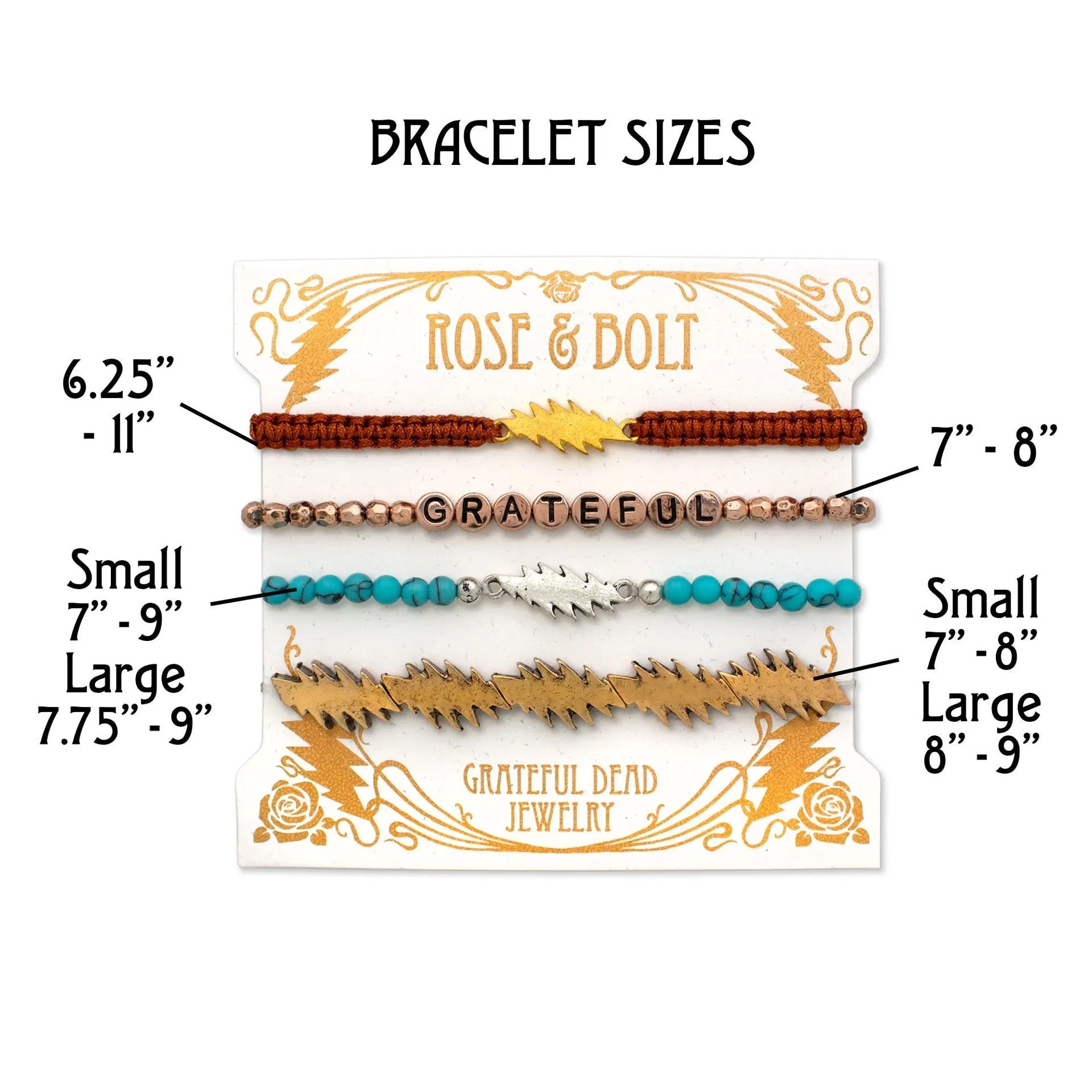 Grateful Dead Summer Tour Bracelet Stack | Rio Grande Hiouchi Jewels / Rose & Bolt Grateful Dead Jewelry Bracelet {{Shop name}}