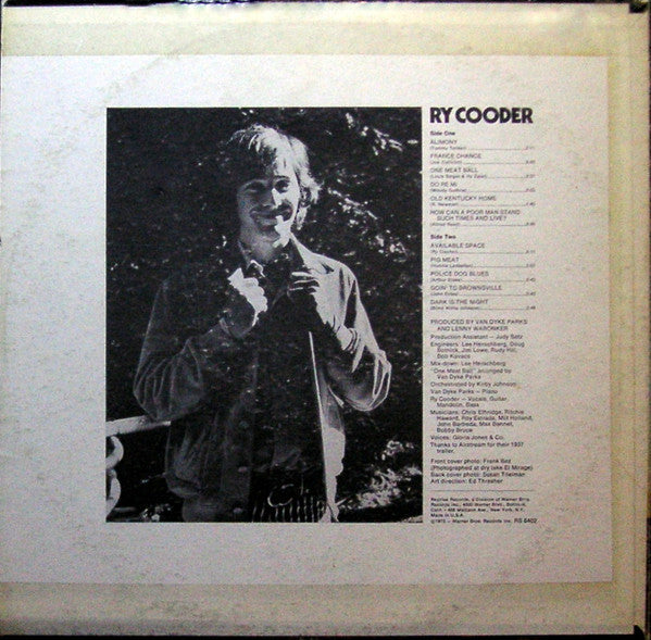 Ry Cooder – Ry Cooder (LP Vinyl)