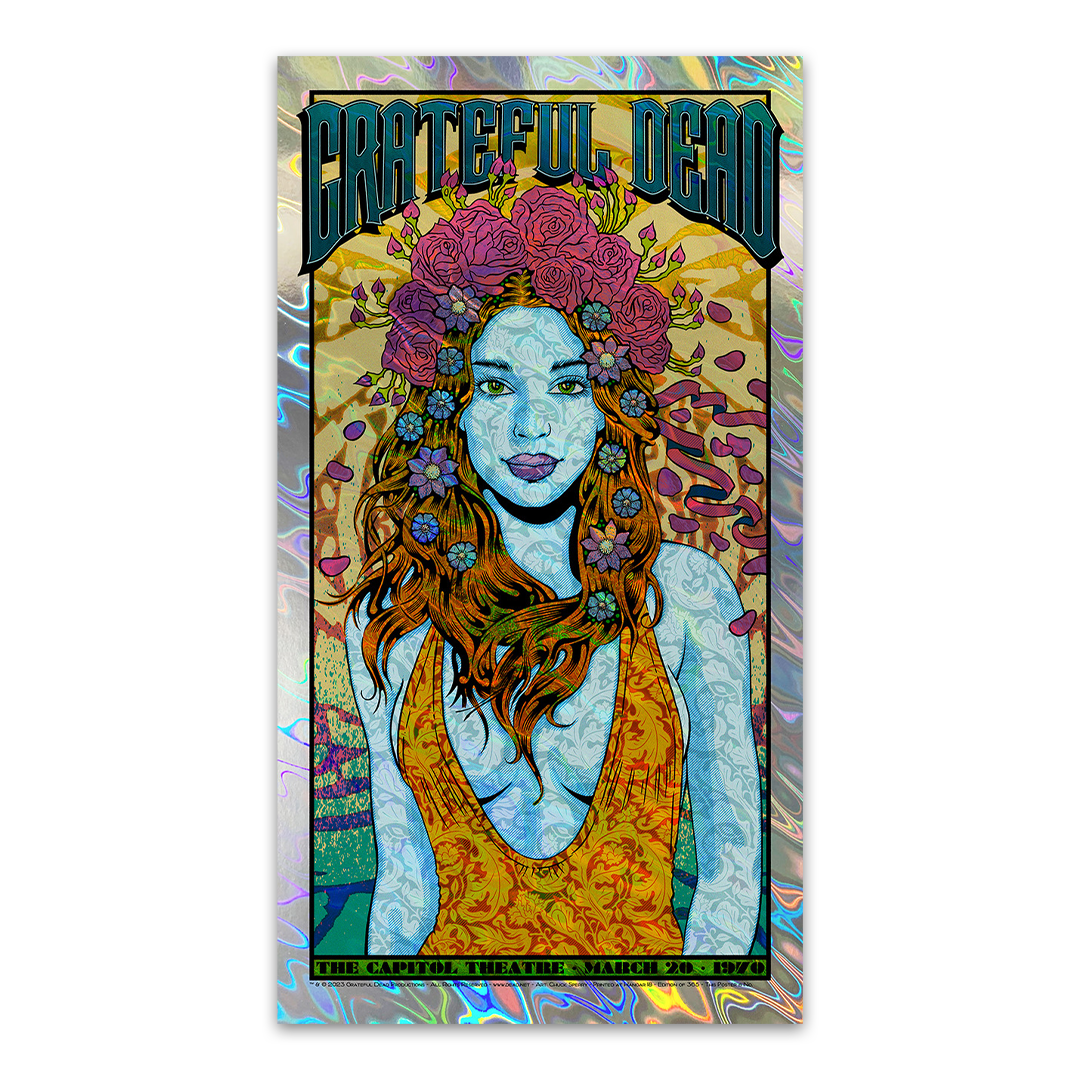 [SCRATCH & DENT] Grateful Dead (3/20/1970) "Bertha" Lava Foil Edition Poster by Chuck Sperry
