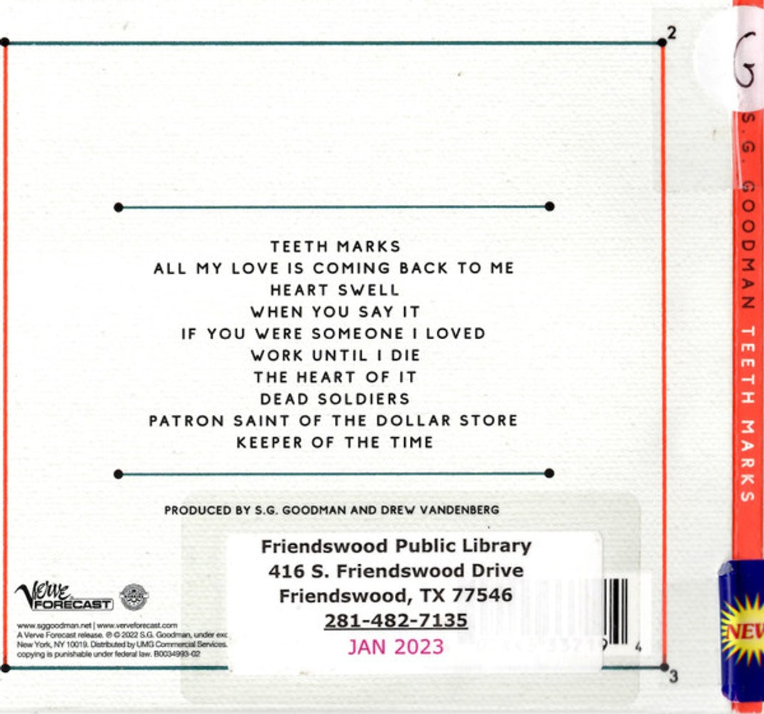 S.G. Goodman – Teeth Marks (CD)