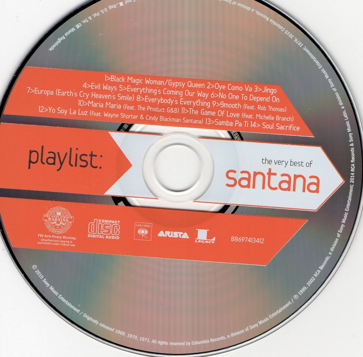 Santana – Playlist: Very Best of (CD) - Alternate View