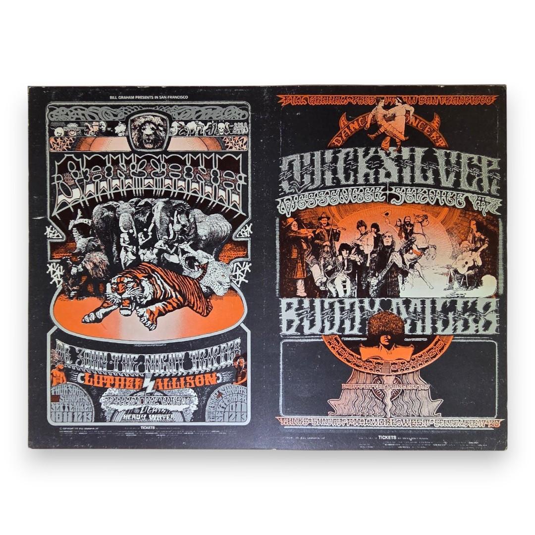 Santana, Quicksilver Messenger Service, Buddy Miles – The Fillmore West, San Francisco (Sep 10–13, 17–20, 1970) by Norman Orr (Uncut Postcard)