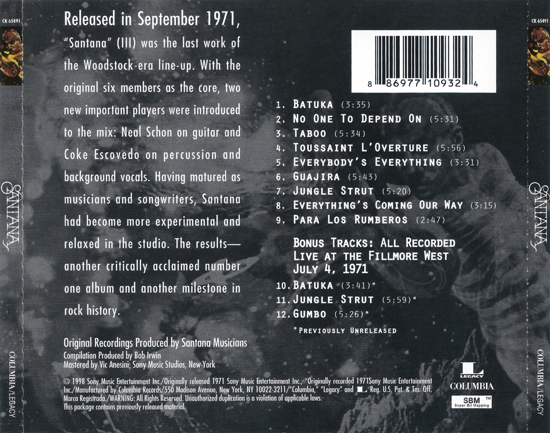 Santana – Santana 3 (CD) - Detail