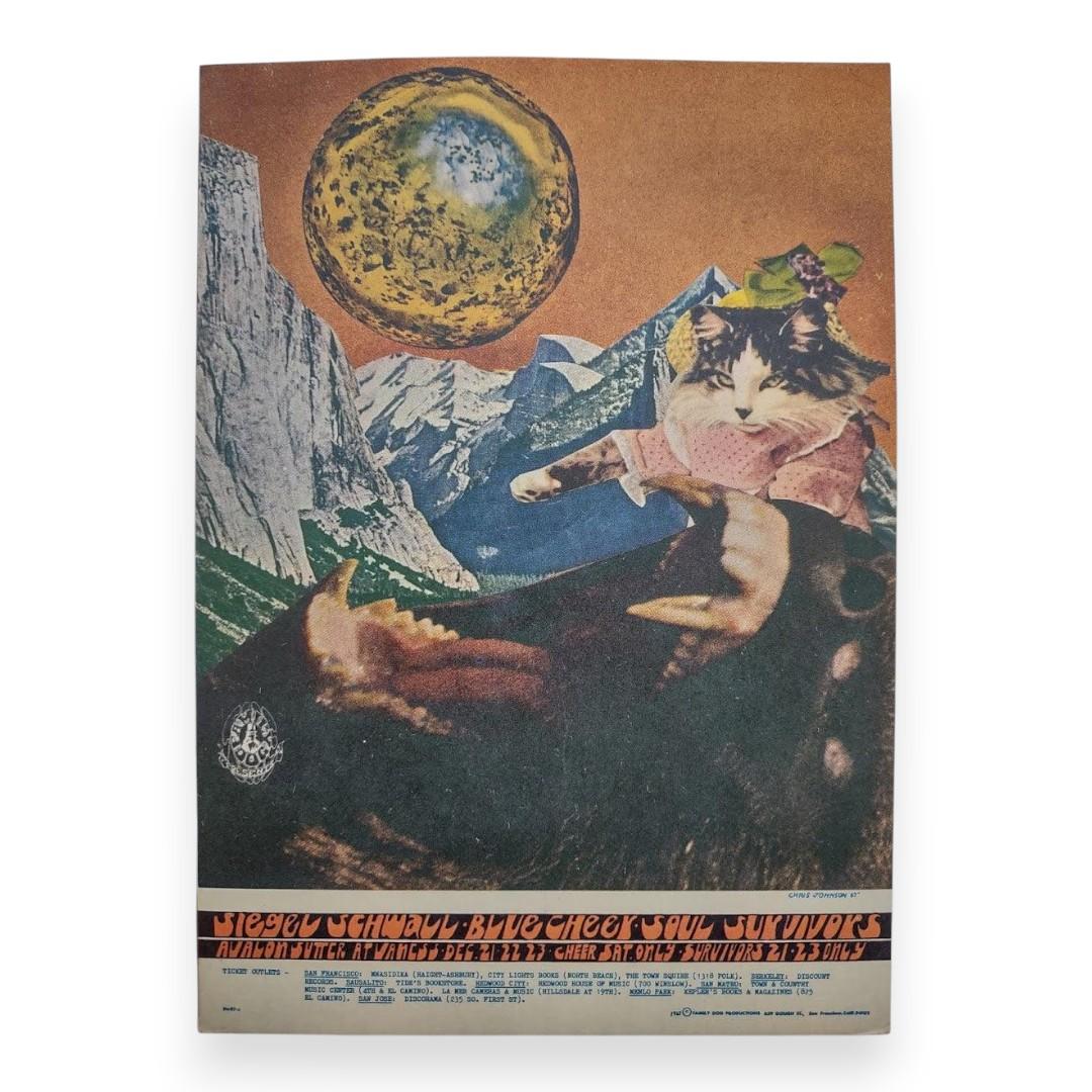 Siegel-Schwall Band, Blue Cheer, The Soul Survivors – The Avalon Ballroom, San Francisco (Dec 21–23, 1967) by Chris Johnson (Postcard)